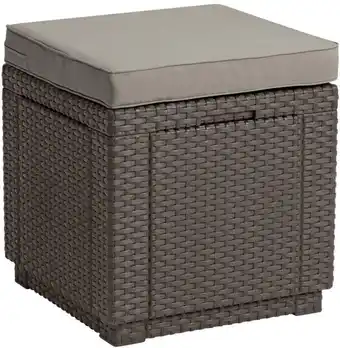 Möbelix Gartenhocker Cube Polyrattan mit Kissen Angebot