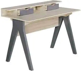 Möbelix Schreibtisch mit Stauraum und Aufsatz B 120 cm H 87cm Samo Angebot