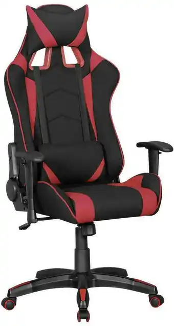 Möbelix Gaming Stuhl Score mit Kissen, Armlehnen + Wippfunktion, Rot Angebot
