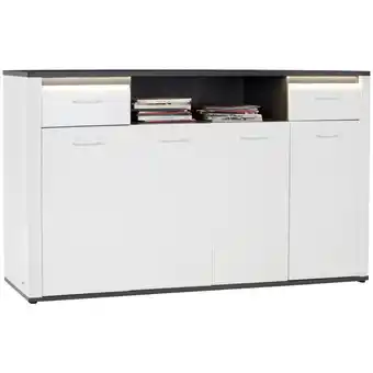 Möbelix Highboard mit Led + Soft-Close B 203,6cm Alassio, Weiß/Matera Angebot