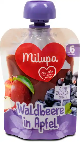 dm Milupa Fruchtpüree Waldbeere in Apfel Angebot