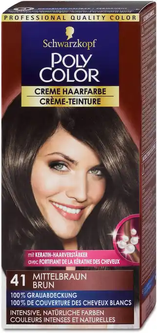 dm Poly Color Creme Haarfarbe - Nr. 41 Mittelbraun Angebot