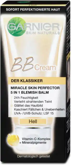 dm Garnier Mircale Skin Perfector 5in1 Tägliche BB Cream Hell Angebot