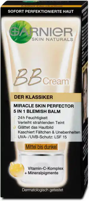 dm Garnier Mircale Skin 5in1 BB Cream Mittel bis Dunkel Angebot