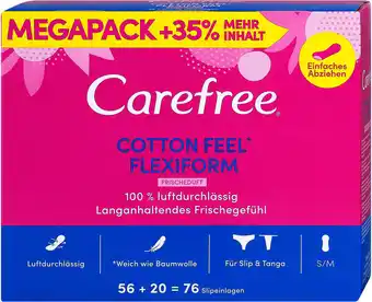 dm Carefree Slipeinlagen flexiform Fresh Scent Angebot