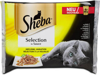 dm Sheba Selection Katzenfutter Geflügel Variation in Sauce Angebot