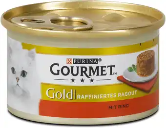 dm Gourmet Gold Raffiniertes Ragout Katzenfutter mit Rind Angebot