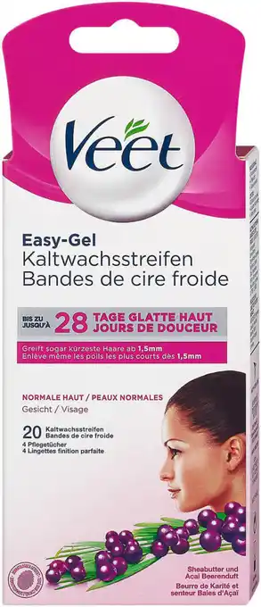 dm Veet Easy-Gel Kaltwachsstreifen für das Gesicht Angebot