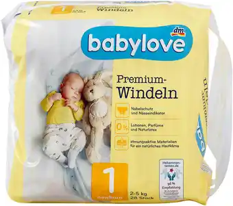 dm babylove Premium-Windeln Gr. 1 newborn (2-5 kg) Angebot