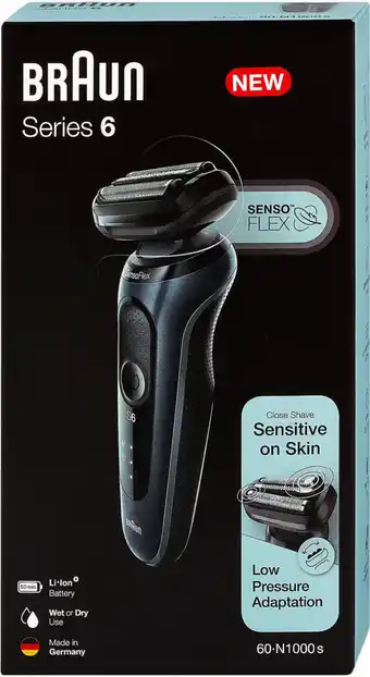 dm Braun elektrischer Rasierer Series 6 60-N1000s Angebot