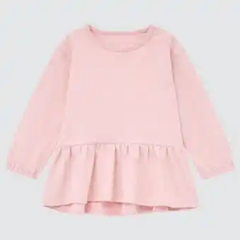 UNIQLO Babies toddler airism cotton frilled long sleeved top Angebot