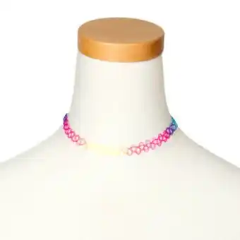 Claire's Rainbow tattoo choker necklace Angebot