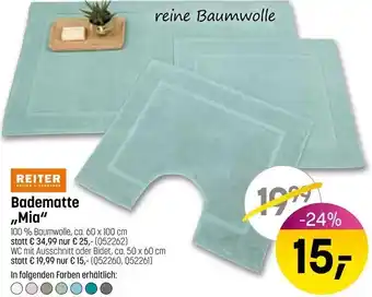 Reiter Badematte Mia 60 x 100 cm Angebot
