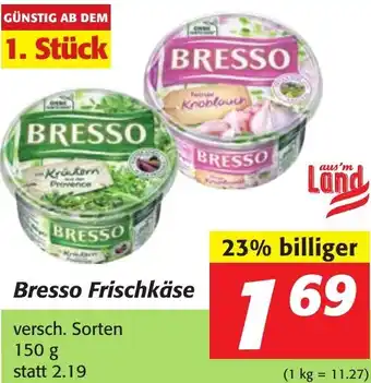 Strasser Markt Bresso Frischkäse 150 g Angebot