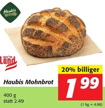 Strasser Markt Haubis Mohnbrot 400 g Angebot