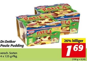Nah&Frisch Dr. Oetker Paula Pudding 4 x 125 g Angebot
