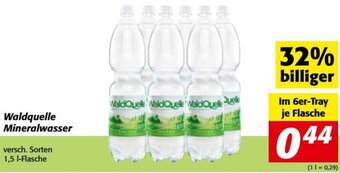 Nah&Frisch Waldquelle Mineralwasser 1,5 L Angebot