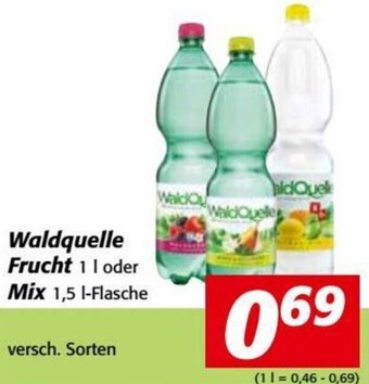 Nah&Frisch Waldquelle Frucht 1 L oder Mix 1,5 L Angebot