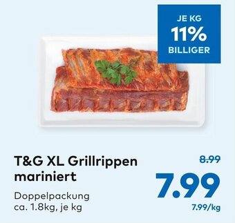 T&G T&G XL Grillrippen Mariniert 1.8kg Angebot
