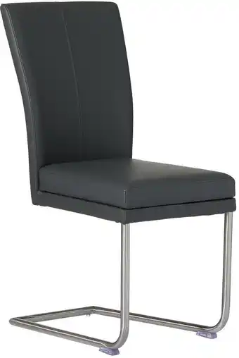 XXXLutz Schwingstuhl in Metall, Leder Anthrazit, Edelstahlfarben Angebot