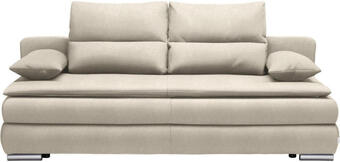 XXXLutz Schlafsofa in Webstoff Creme, Silberfarben Angebot