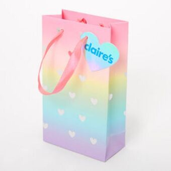 Claire's Small rainbow hearts gift bag Angebot