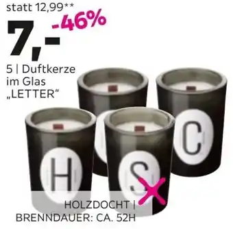 Mömax Duftkerze OIm Glas Letter 9/12cm Angebot
