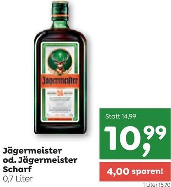 ADEG Jägermeister Od. Jägermeister Scharf 0.7 Liter Angebot