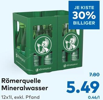 T&G Römerquelle Mineralwasser 12x1L Angebot
