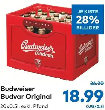 T&G Budweiser Budvar Original 20x0.5L Angebot