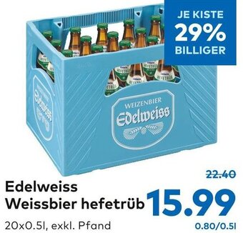 T&G Edelweiss Weissbier Hefetrüb 20x0.5L Angebot