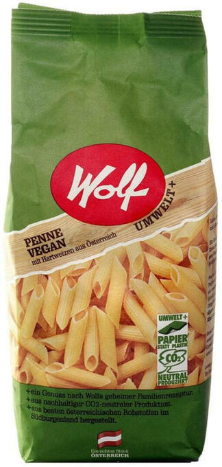Billa Wolf Grießpenne Vegan Angebot