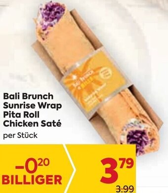 Billa Bali Brunch Sunrise Wrap Pita Roll Chicken Saté Angebot