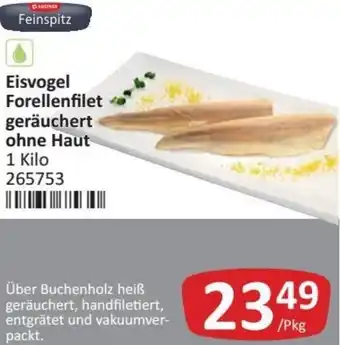 Kastner Eisvogel Forellenfilet Geräuchert ohne HAut 1 Kilo Angebot