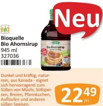 Kastner Bioquelle Bio Ahornsirup 945 ml Angebot