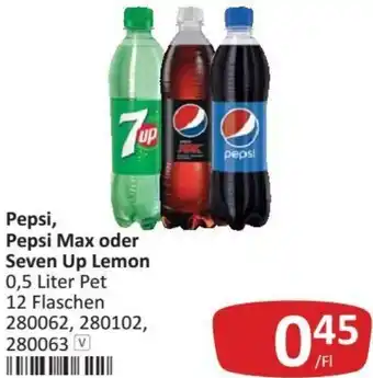 Kastner Pepsi, Pepsi Max oder Seven Up Lemon 0,5 Liter Angebot