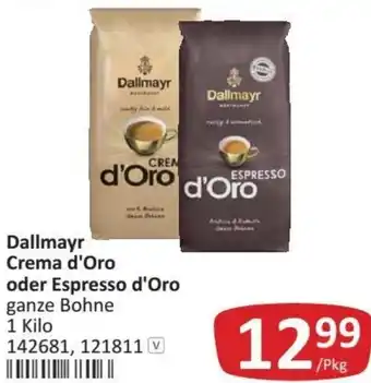 Kastner Dallmayr Crema d'Oro oder Espresso d'Oro 1 Kilo Angebot