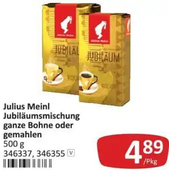 Kastner Julius Meinl Jubiläumsmischung Ganze Bohne oder Gemahlen 500 g Angebot
