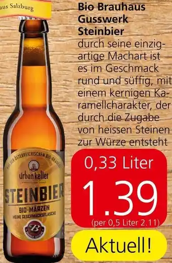 Spar Bio Brauhaus Gusswerk Steinbier 0,33 Liter Angebot