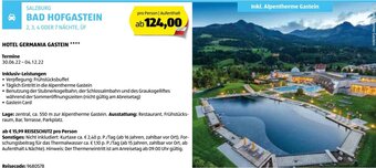 Hofer Reisen Bad Hofgastein-Salzburg Angebot