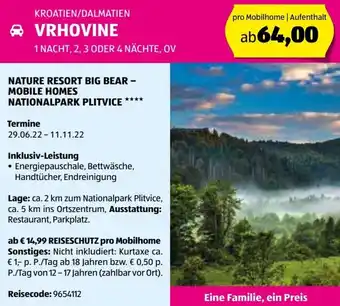 Hofer Reisen Vrhovine-Kroatien-Dalmatien Angebot