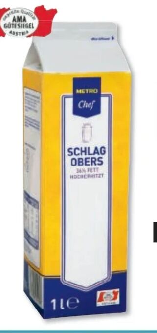 Metro Schlagobers Angebot