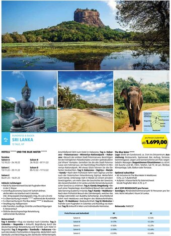 Hofer Reisen Rundreise & Baden Sri Lanka Angebot