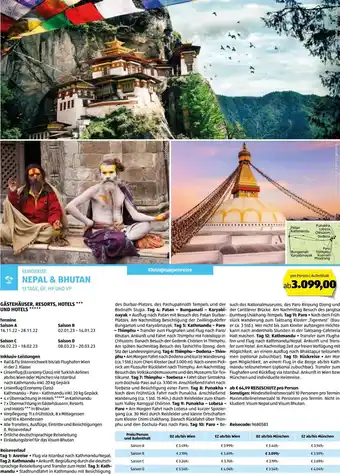 Hofer Reisen Rundreise Nepal & Bhutan Angebot