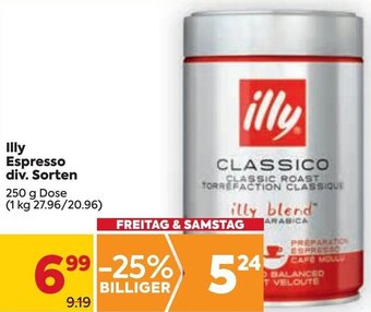Billa Illy Espresso 250 g Angebot