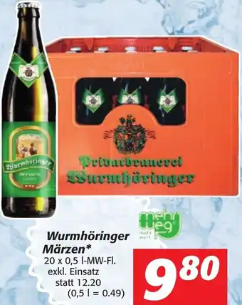 Strasser Markt Wurmhöringer Märzen 20 x 0,5 L Angebot