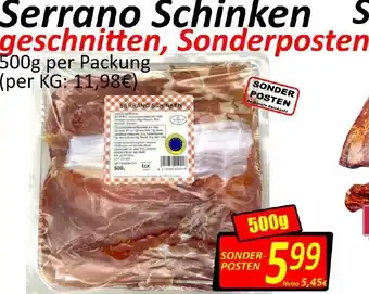 Wurstico Serrano Schinken 500 g Angebot