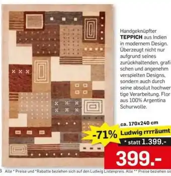 Möbel Ludwig Teppich 170 x 240 cm Angebot