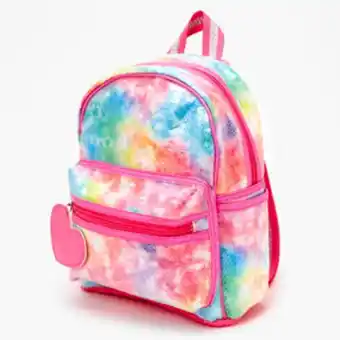 Claire's Sequin tie-dye mini backpack- rainbow Angebot