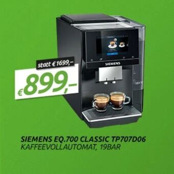 0815 Kaffeevollautomat EQ.700 TP707D06 Angebot